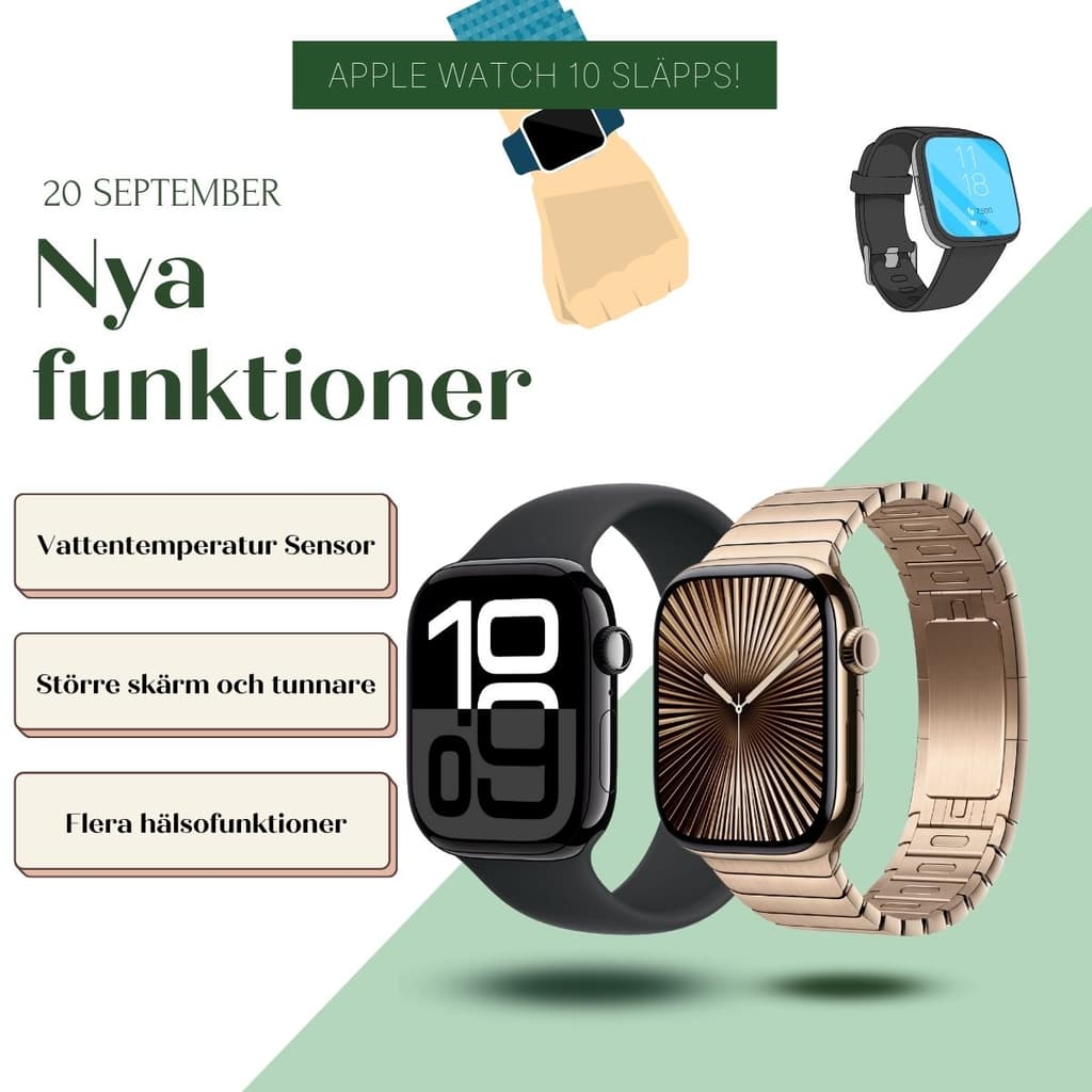 Apple Watch X släpper i september: Större skärm och tunnare design