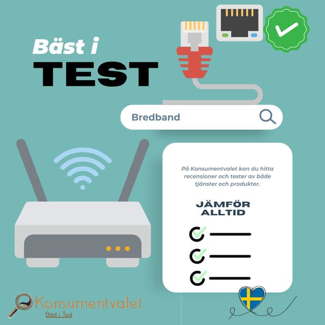 Bredband bäst i test 2026