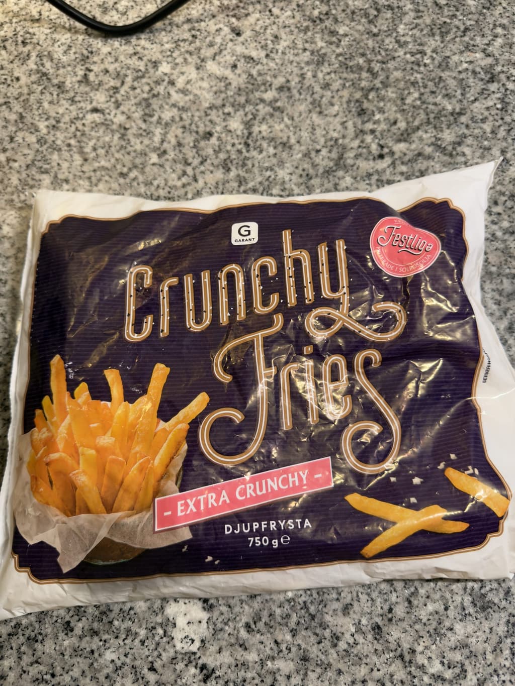 Garant Crunchy Fries Extra Crunchy förpackning