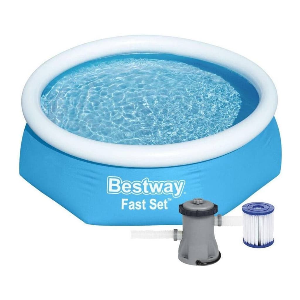 Bestway Fast Set Pool uppblåsbar pool med filterpump