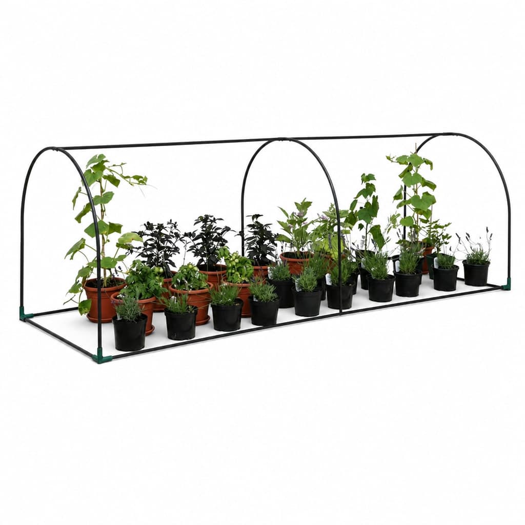 Bågväxthus Grower tunnelväxthus med svart bågram