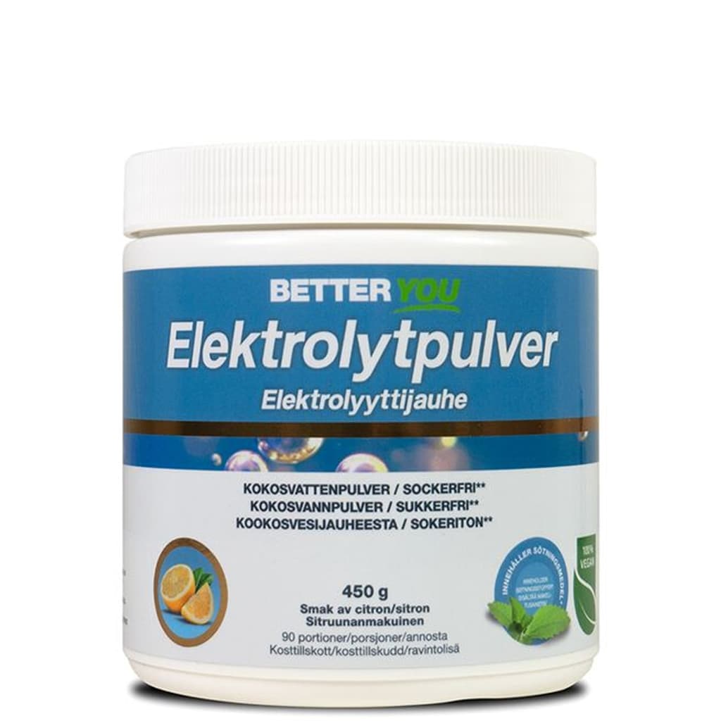 Better You Elektrolytpulver Citron 450 g elektrolyter