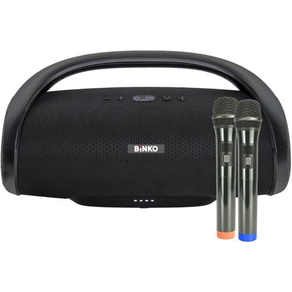 Binko Q-66X2 karaokehögtalare med två trådlösa mikrofoner