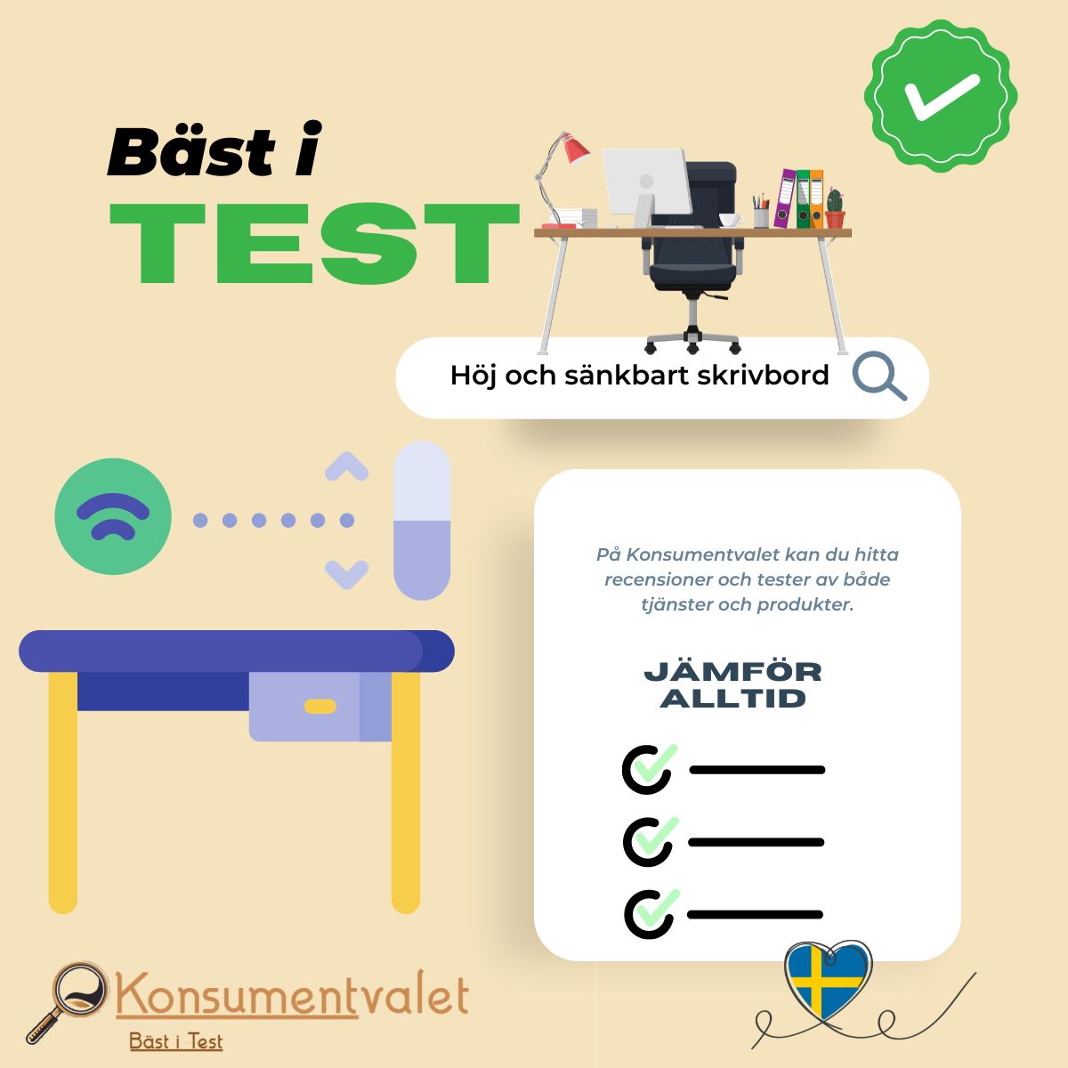 Höj och sänkbart skrivbord bäst i test 2024