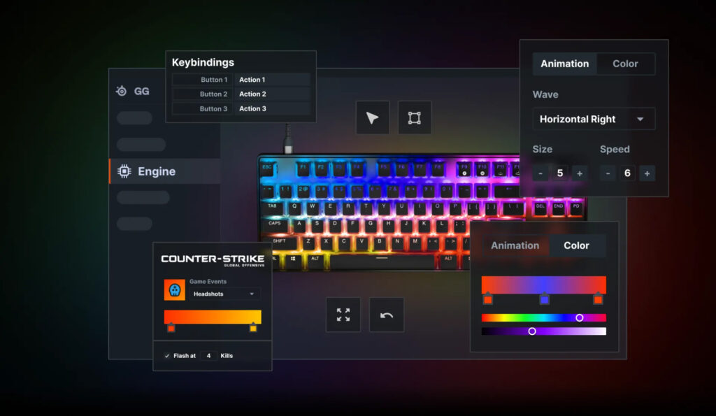 Steelserie Tangentbord Bild på Steelseries Engine