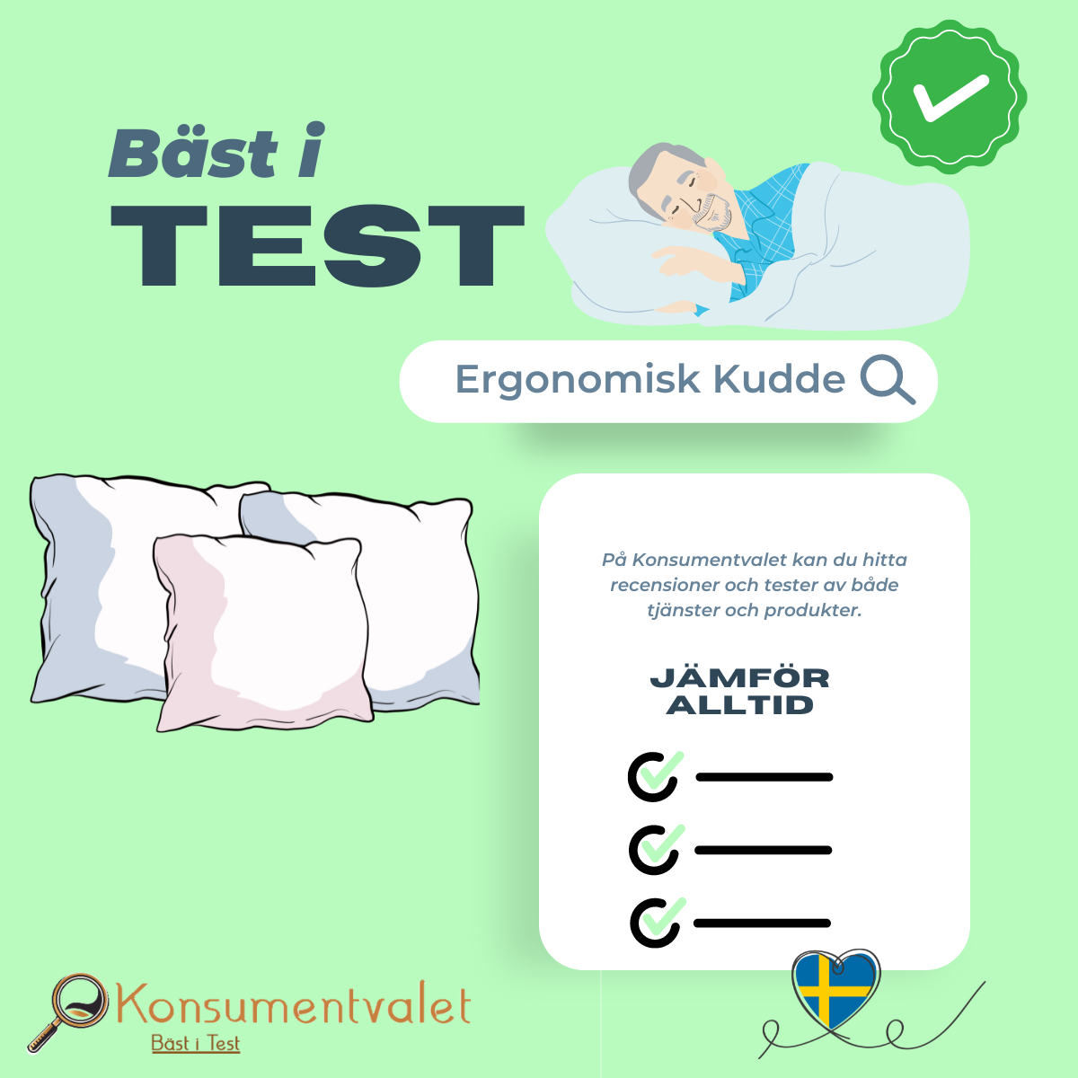 ergonomisk kudde test bild