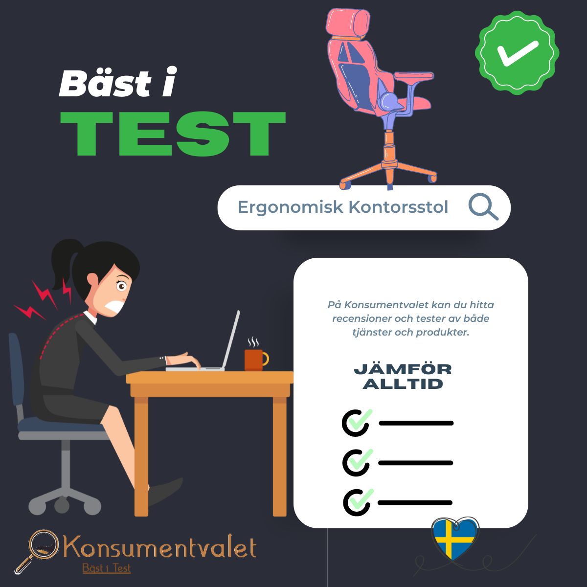 Ergonomisk Kontorsstol bäst i test 2024