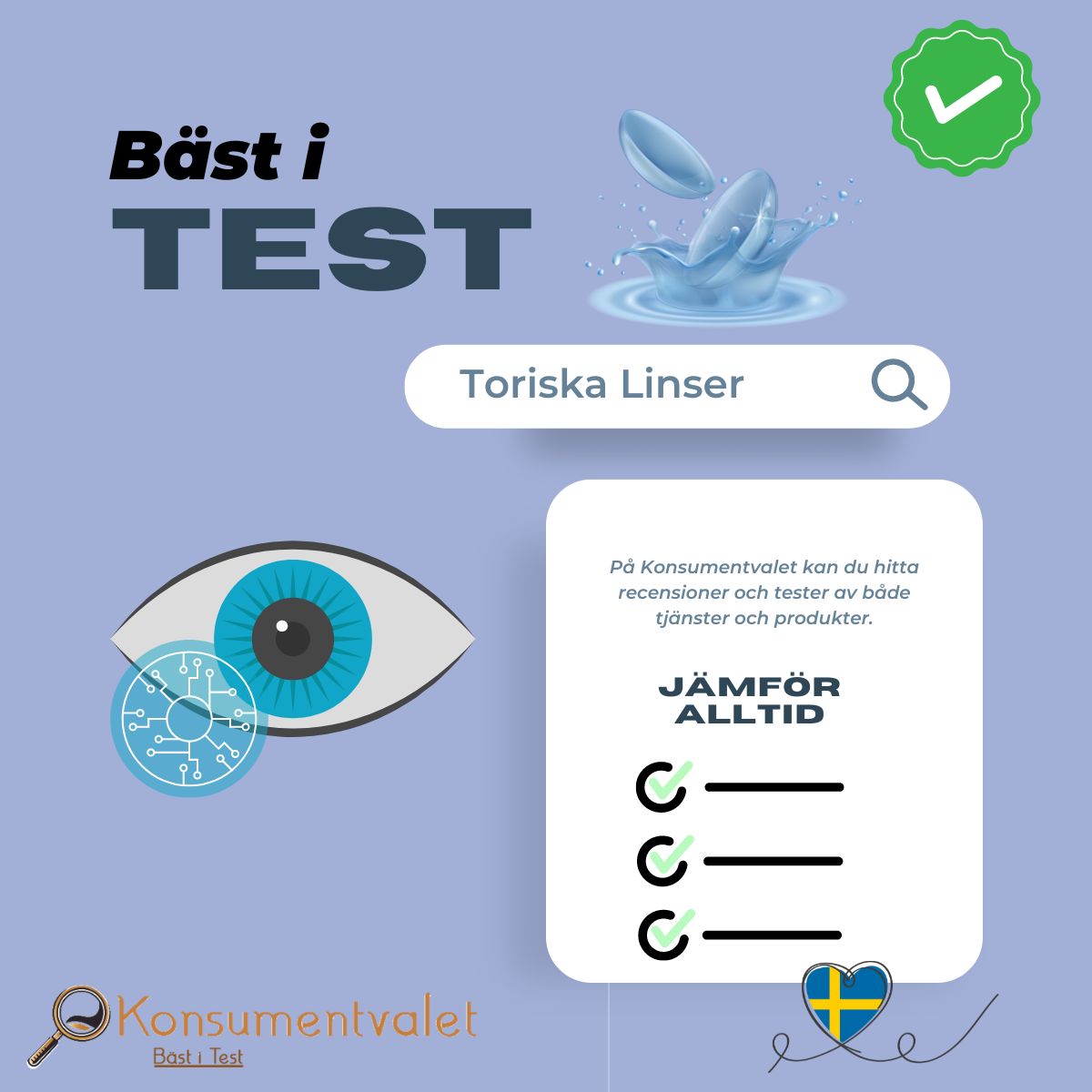 toriska linser jämförelse