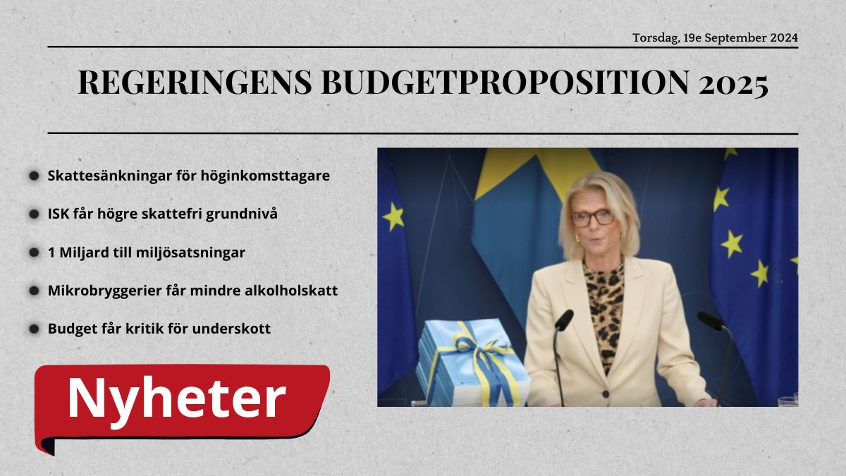 Regeringens budgetproposition hösten 2025