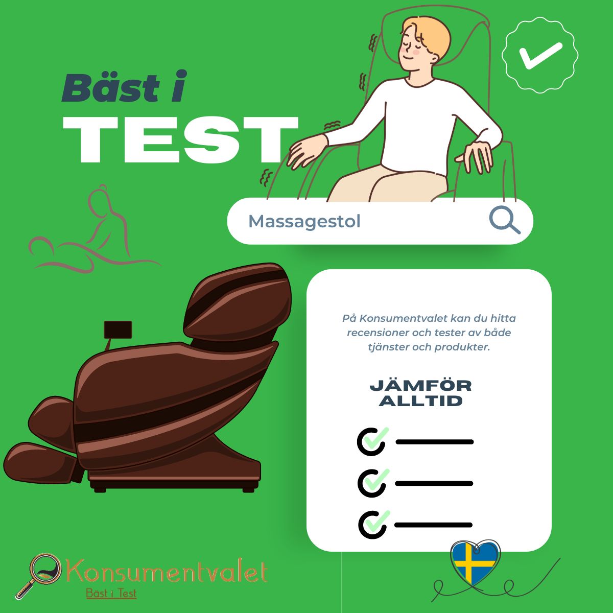 Massagestol bäst i test 2024