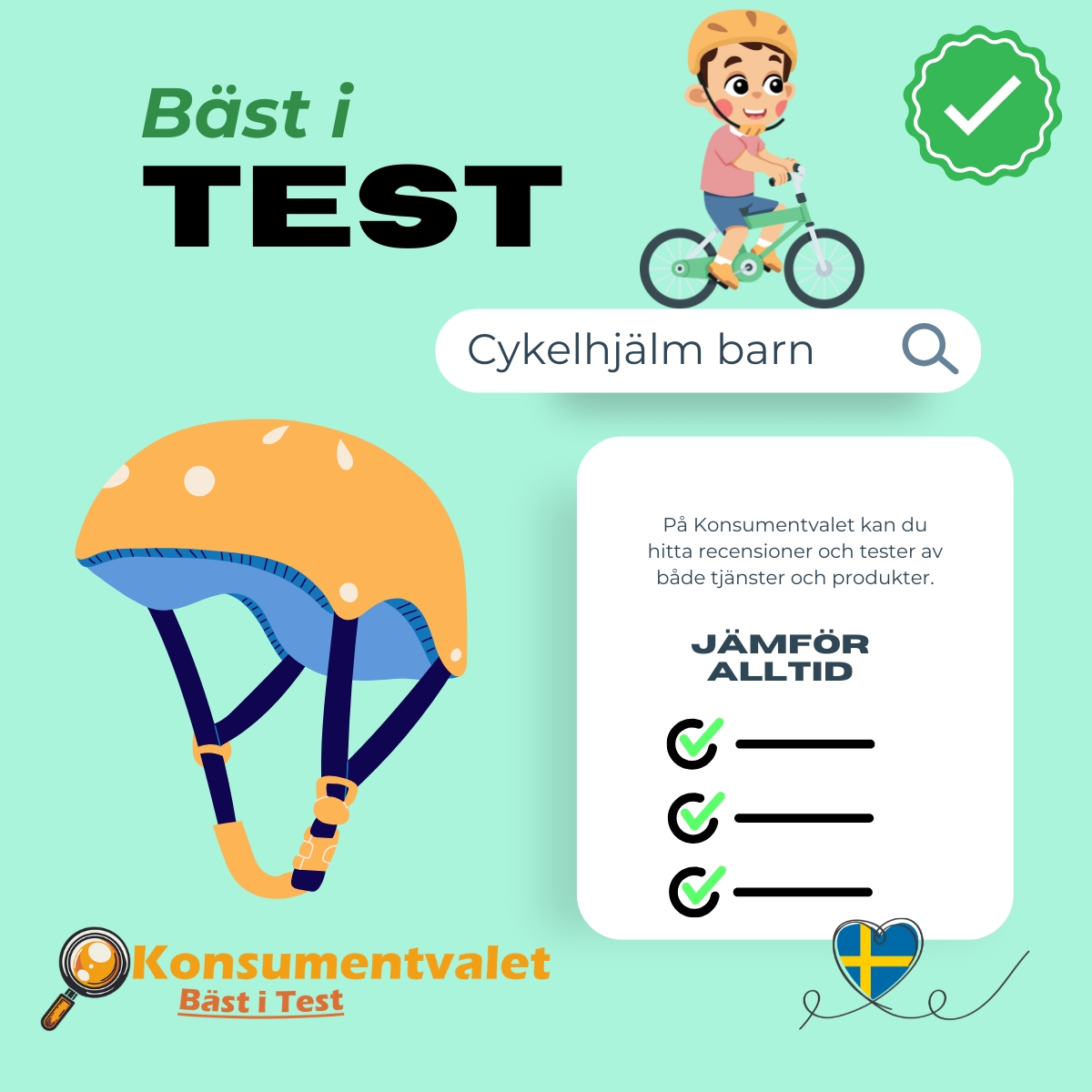 Cykelhjälm barn bäst i test