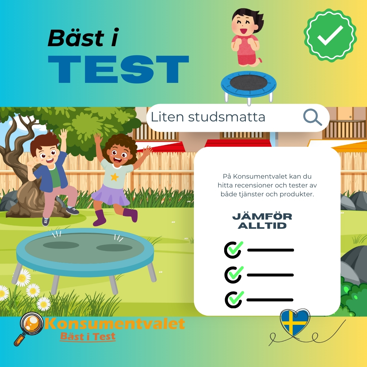 Liten studsmatta bäst i test