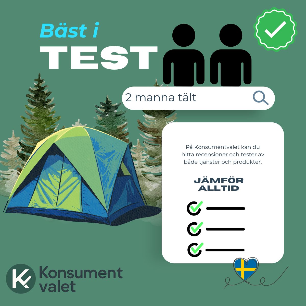 2 manna tält bäst i test