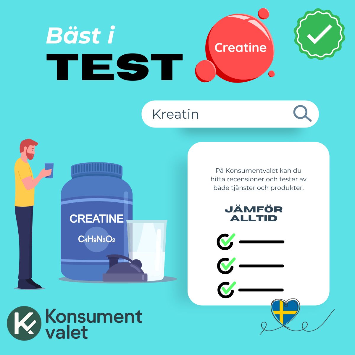 Kreatin bäst i test