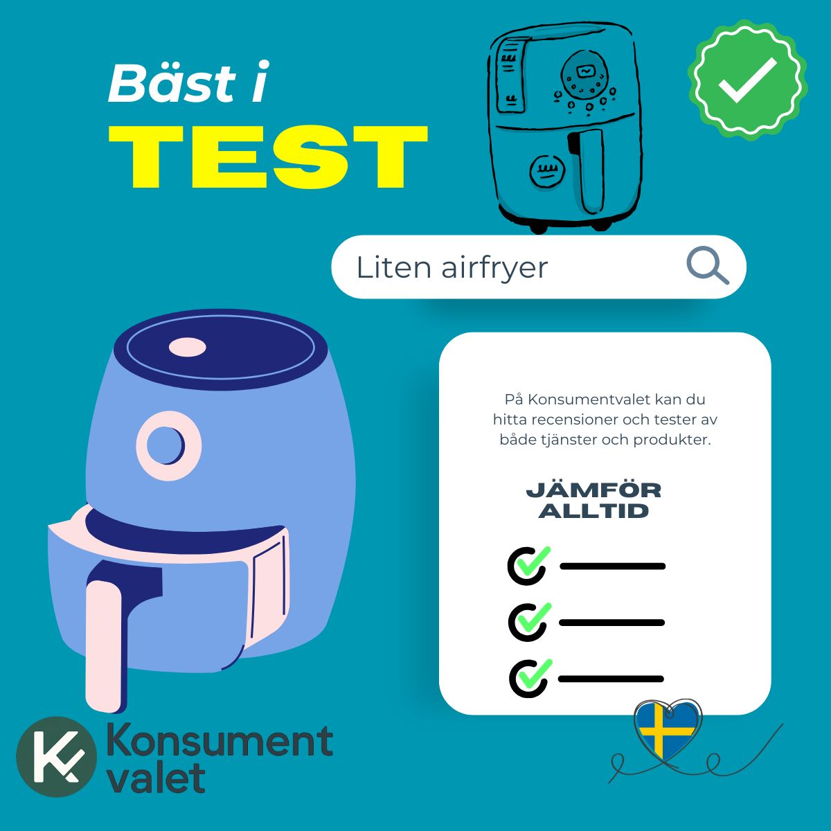 Liten airfryer bäst i test