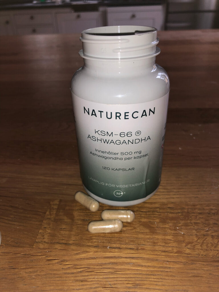 Ashwaganda framför burk