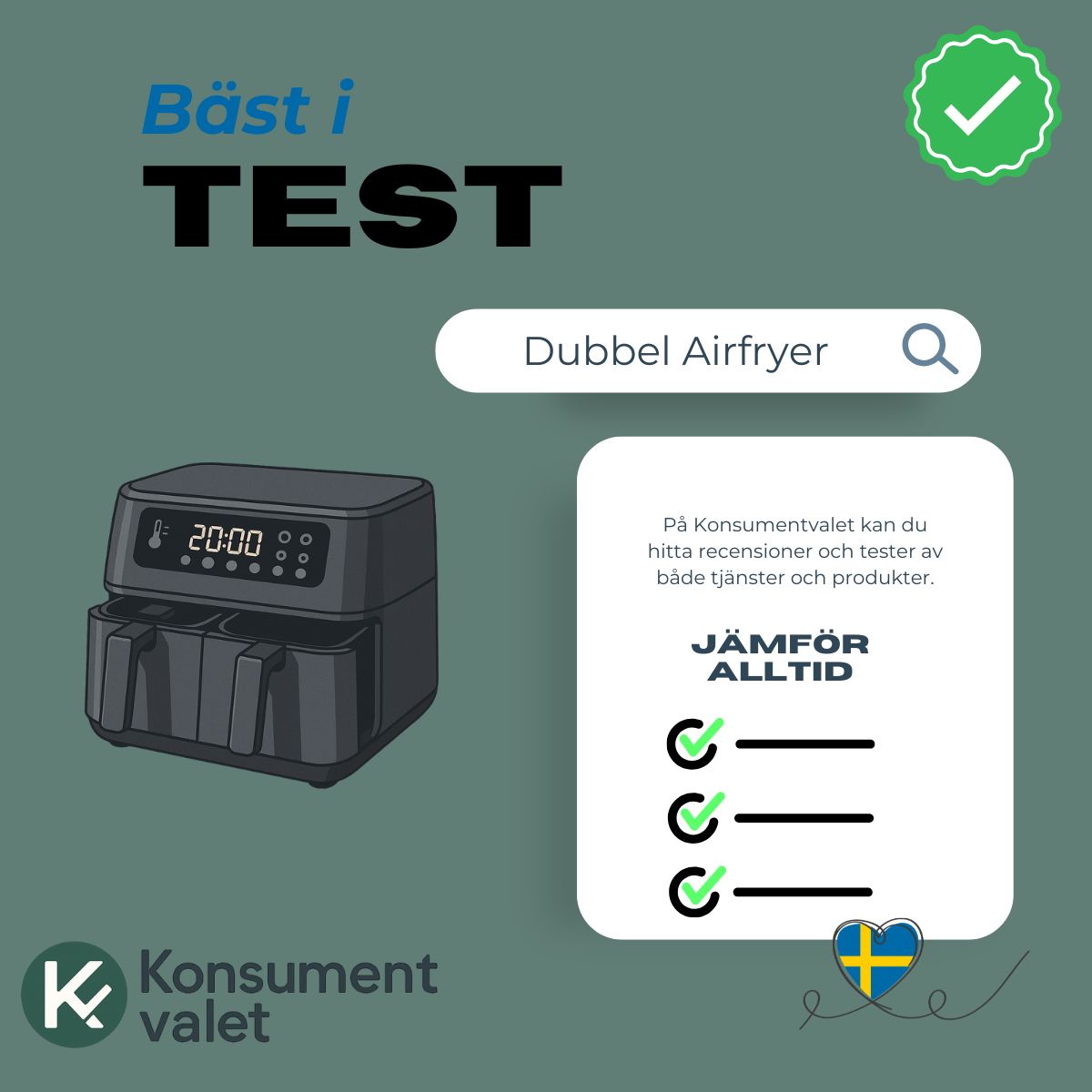 dubbel airfryer infografik