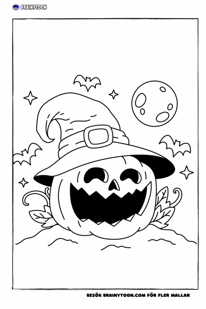 Målarbilder på halloween pumpa