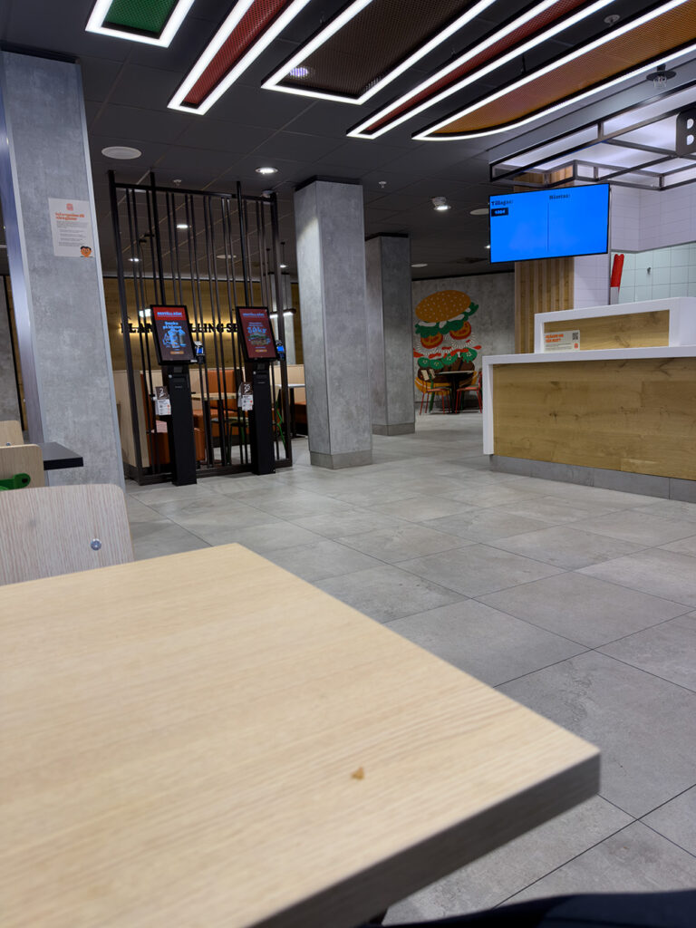 Burger king restaurang inuti