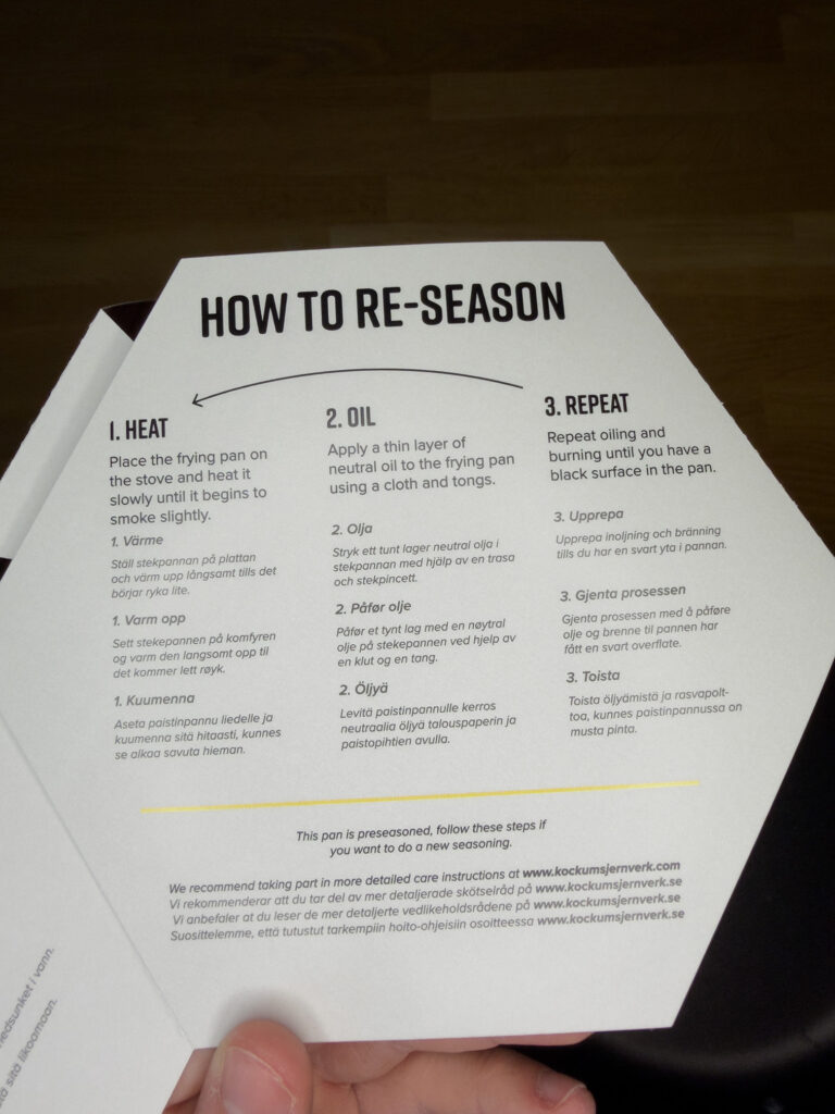 Papper how to re-season stekpanna